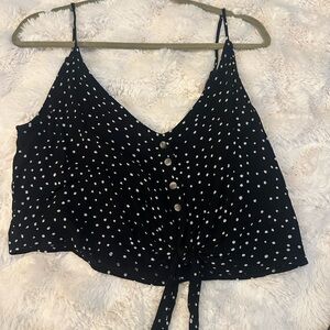 Black and White Polka Dot Women's Top